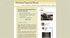 Desktop Screenshot of deckwartaperedshims.com